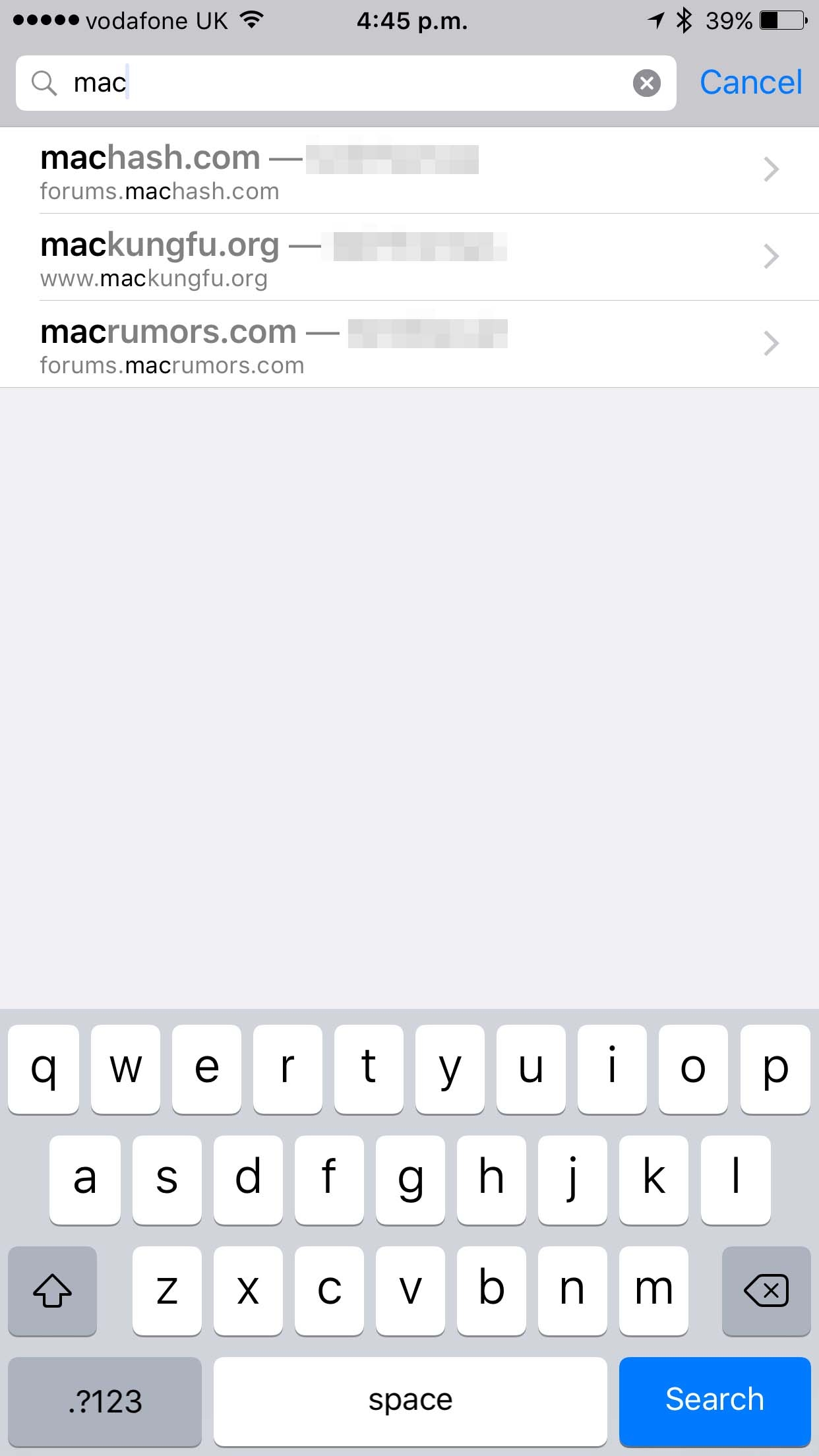 Search your iCloud Keychain