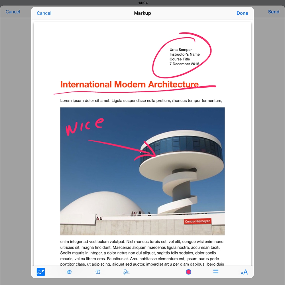 Sketch and doodle on attachments in Mail