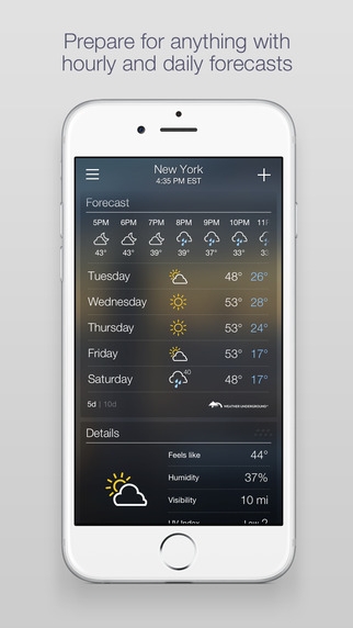 The best travel and commuter apps for iPhone: Yahoo Weather