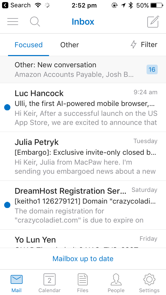 Best alternative to Mail and Calendar on iPhone & iPad: Microsoft Outlook