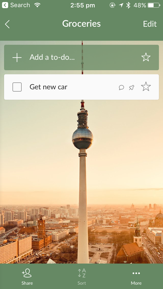 Best alternative to Reminders on iPhone & iPad: Wunderlist