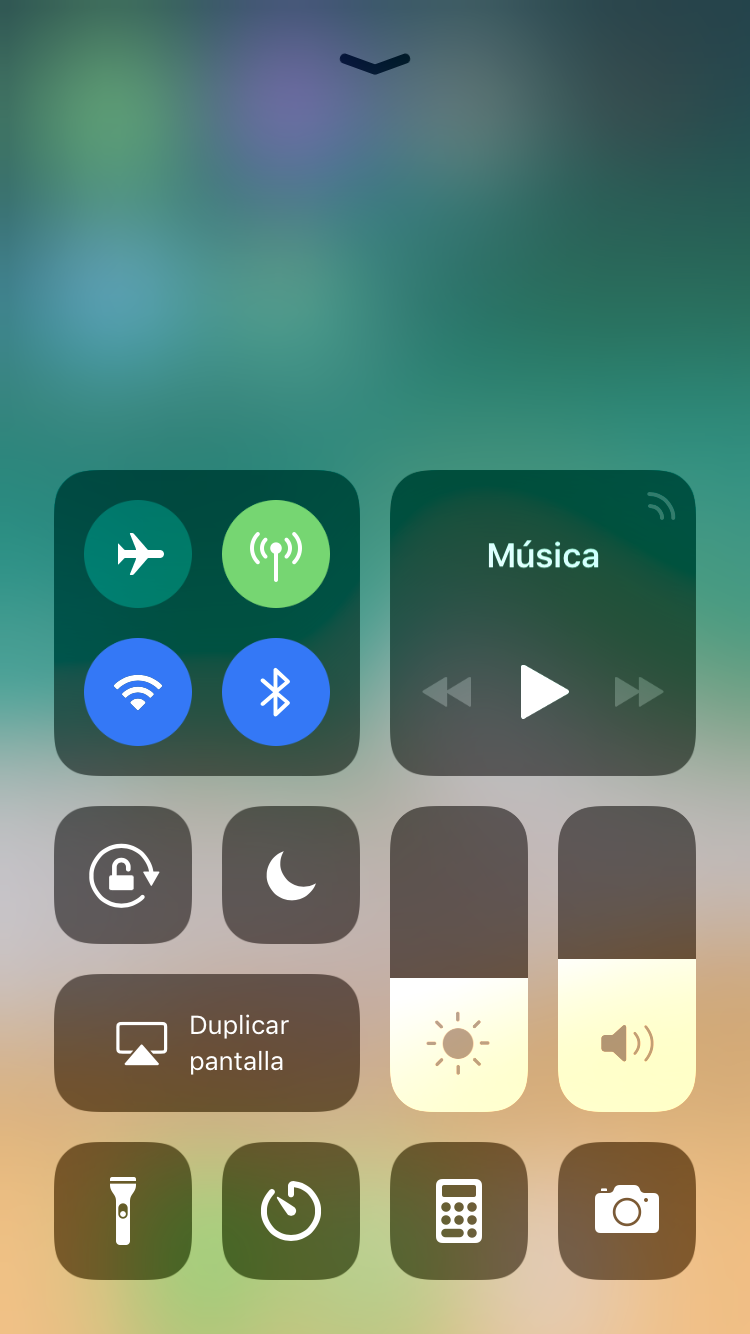 Centro de Control en iOS 11