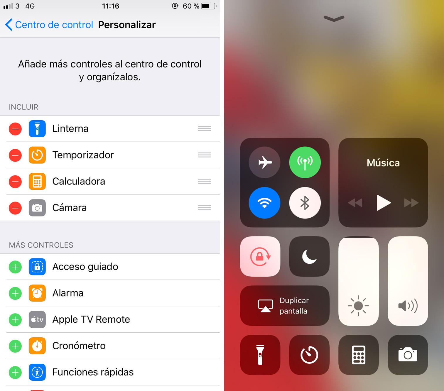 4. Personaliza tu ‘Centro de control’