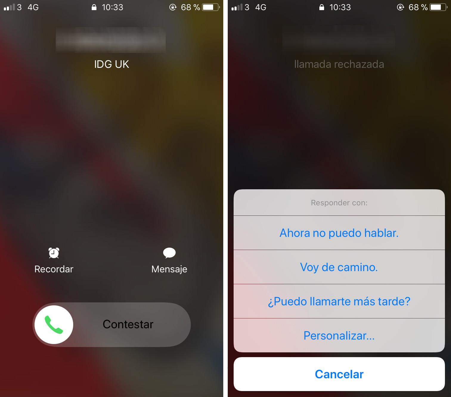 2. Crea mensajes de texto automáticos para llamadas que no puedes atender