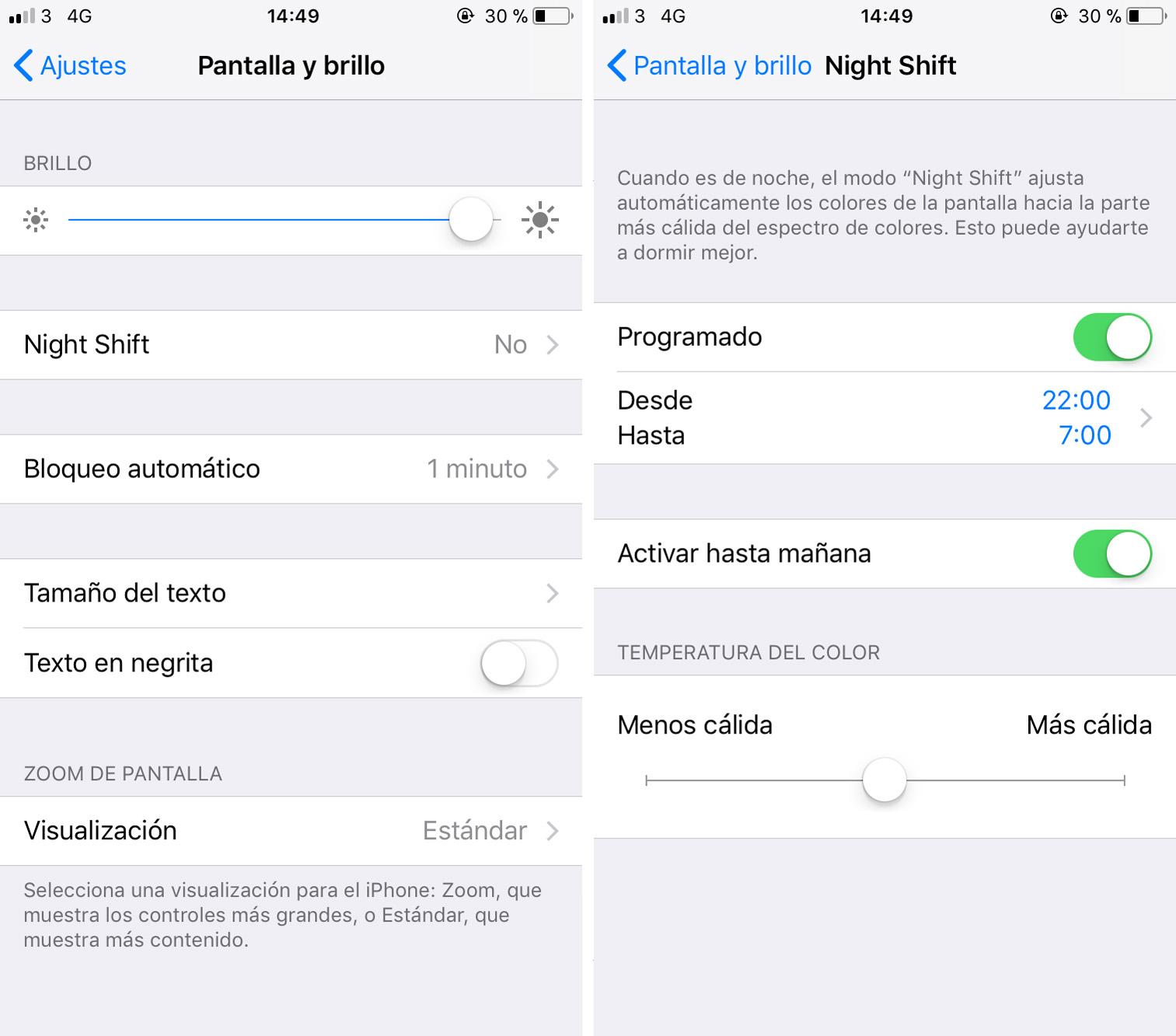 14. Activa el modo ‘Night Shift’