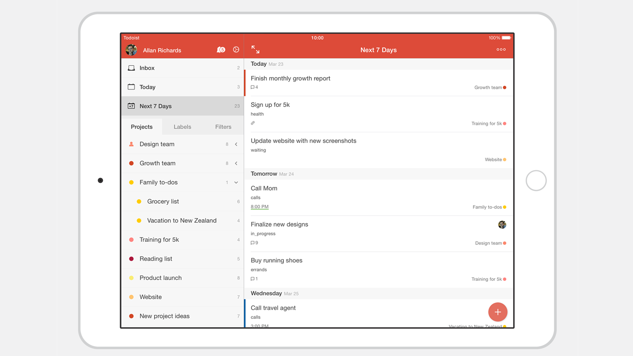 Todoist: Lista de tareas