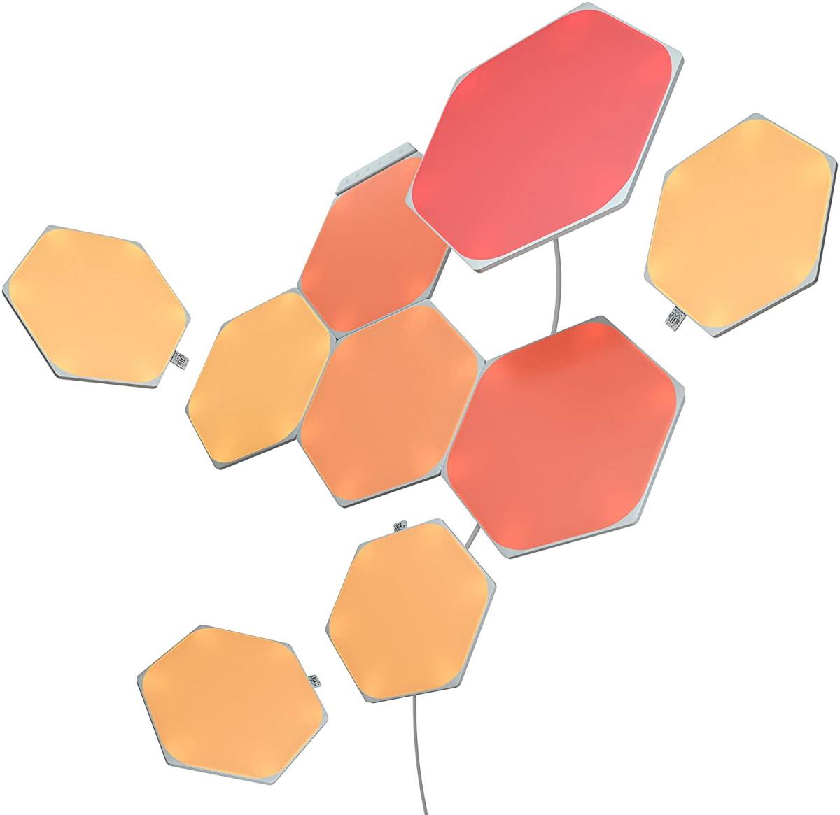Formas Nanoleaf hexagonales (9 paneles) - El sistema más personalizable